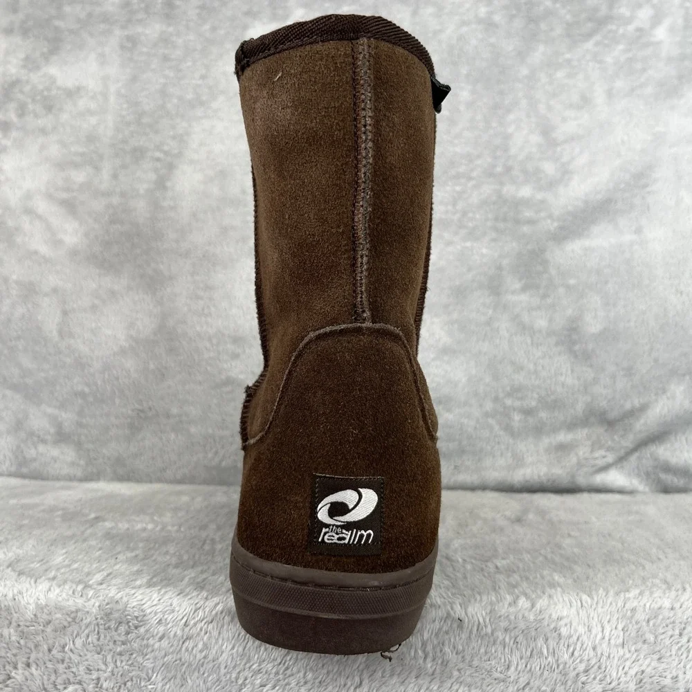 The Realm Suede Australian Wool Boots 13 Brown Men Winter Warm Outdoor
